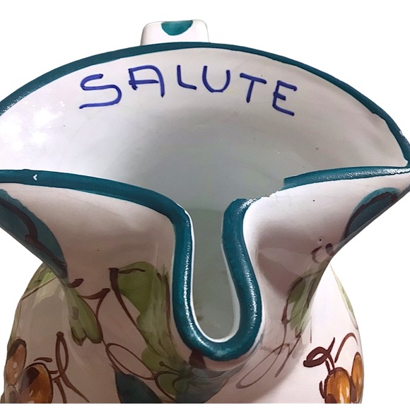 PRINCE MACARONI SPAGHETTI 1940s VINTAGE ITALIAN CERAMIC HAND-PAINTED PITCHER - Picture 6 of 12